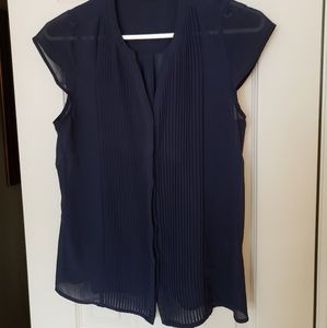 2/$20 Petite Sheer Pleated Cap Sleeve Top